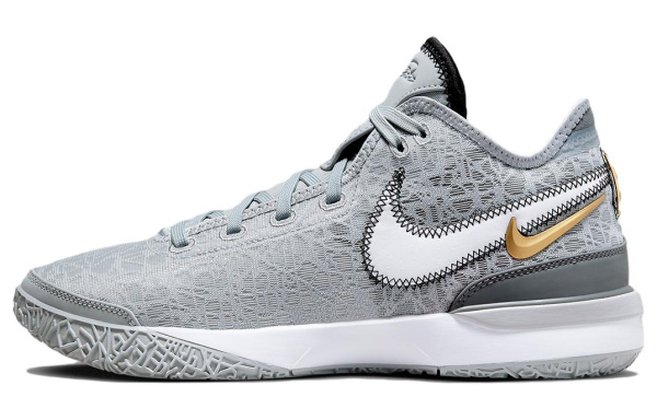Nike LeBron NXXT Gen EP Дышащие Низкие Баскетбольные Кроссовки Мужские Серые Азиатская Версия