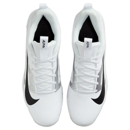 Nike Alpha Menace 4 FG Твердое покрытие Амортизация Противоскользящие Футбольные бутсы Мужские Белый Серебряный Черный