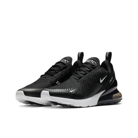 Nike Air Max 270 Износостойкий Дышащий Низкий Топ Воздушная Подушка Повседневные Беговые Кроссовки Женские Черный Белый
