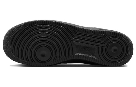 Nike Air Force 1 Кожа Устойчивая к истиранию Низкие Кроссовки для скейтбординга Унисекс Черный Белый
