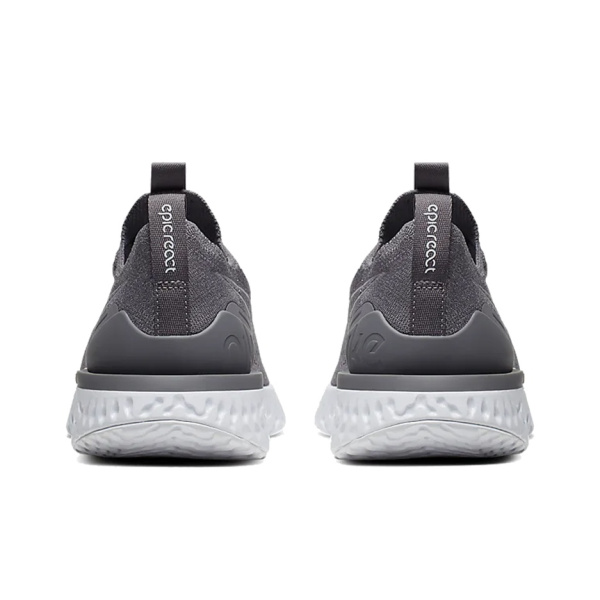 Nike Epic React Flyknit Ткань Нескользящие Легкие Низкие Повседневные Беговые Кроссовки Женские Серые