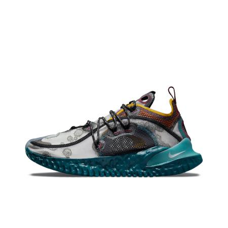 Nike ISPA Черная Ткань Спортивная Дышащая Низкий Верх Повседневная Обувь Унисекс Серый Синий