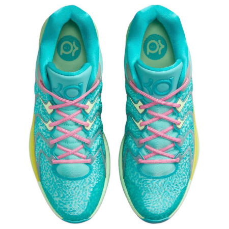 Jonquel Jones X Nike KD 17 Low Баскетбольные кроссовки Унисекс Синие Зеленые Азиатская версия