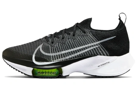 Nike Air Zoom Tempo Next% Ткань Низкий Верх Повседневные Беговые Кроссовки Мужские Черно-Белые