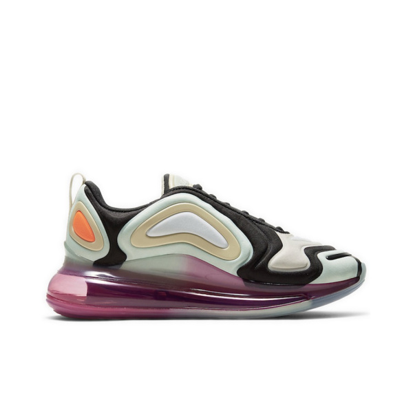 Nike Air Max 720 Винтаж Кожа Низкие Кроссовки для Бега Женские Фиолетово-Зеленый Пэчворк Спортивный