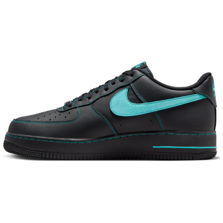 Nike Air Force 1 Slip-Resistant Abrasion-Resistant Low-Top Скейтборд Кроссовки Мужские Черный Аврора Зеленый