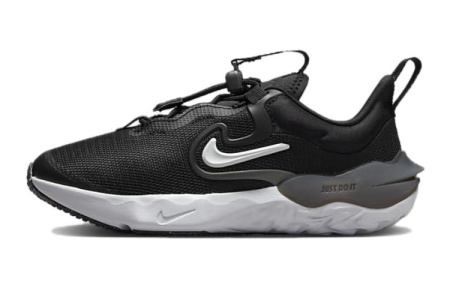 Nike Run Flow BP противоскользящие амортизирующие низкие беговые кроссовки черного цвета для детей 3-7 лет