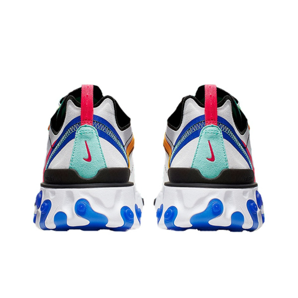 Nike React Element 55 Амортизация Противоскользящие Низкие Кроссовки для Бега и Марафонов Мужские Желто-Зеленые-Синие