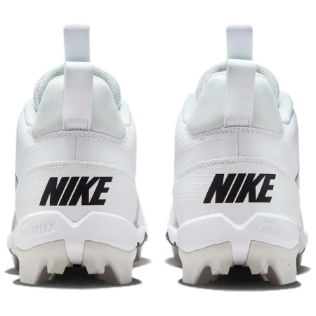 Nike Alpha Menace 4 FG Твердое покрытие Амортизация Противоскользящие Футбольные бутсы Мужские Белый Серебряный Черный