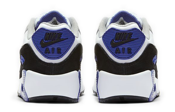 Nike Air Max 90 Синтетическая кожа кожа амортизация низкий топ детские беговые кроссовки серый белый синий