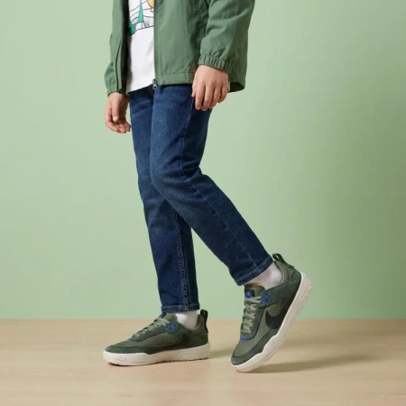 Nike SB DAY ONE Сетчатая ткань Низкие кеды для скейтбординга Детские Зеленые