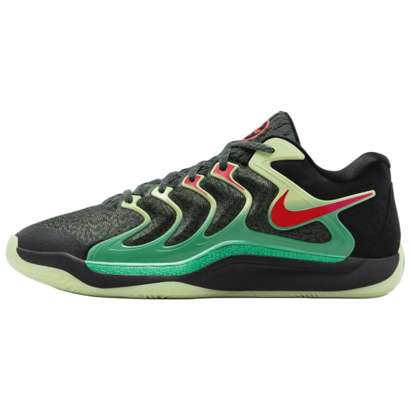 Nike KD 17 Противоскользящие устойчивые к истиранию низкие баскетбольные кроссовки для мужчин темно-зеленые