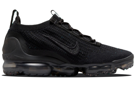 Nike VaporMax Flyknit Сетка Текстиль Низкие Повседневные Беговые Кроссовки Женские Черные
