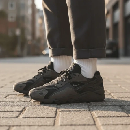 Nike Air Huarache Low Топ Повседневные Городские Кроссовки для Коммутирования и Беговые Кроссовки Унисекс Черные
