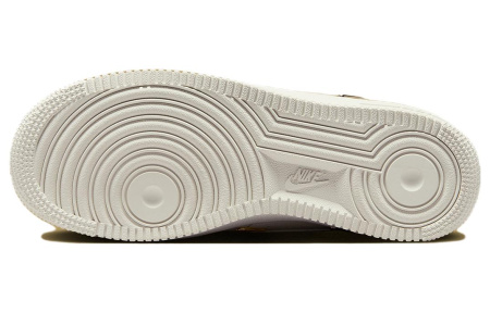 Nike Air Force 1 Мини Золотой Спилок Коровья Кожа Устойчивая к Износу Низкие Кроссовки для Скейтбординга Женские