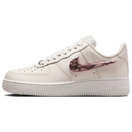 Nike Air Force 1 Slip-Resistant Abrasion-Resistant Low-Top Скейтборд Кроссовки Унисекс Белый Розовый