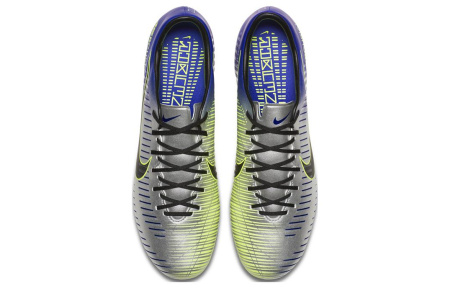 Nike Mercurial Victory IC In Амортизация Противоскользящие Устойчивые к износу Футбольные бутсы Мужские Серебристо-Синие