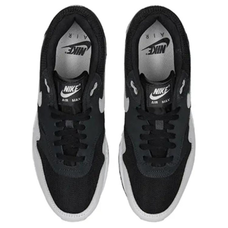 Nike Air Max 1 Устойчивые к истиранию низкие повседневные беговые кроссовки Мужские Серый Черный