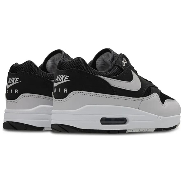 Nike Air Max 1 Устойчивые к истиранию низкие повседневные беговые кроссовки Мужские Серый Черный