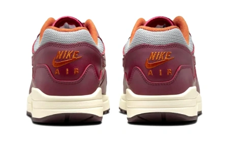 Patta X Nike Air Max 1 Амортизация Дышащий Низкий Верх Повседневные Беговые Кроссовки Унисекс Красный