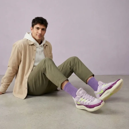 ALCHEMIST X Nike KD 17 Low Топ Баскетбольные кроссовки Мужские Фиолетовые Рисовые Цвет