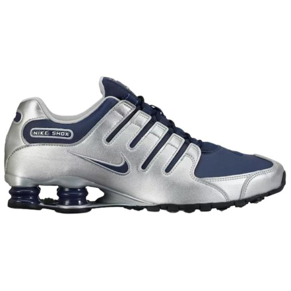 Nike Shox NZ Series Беговые кроссовки Мужские Серебристо-Синие