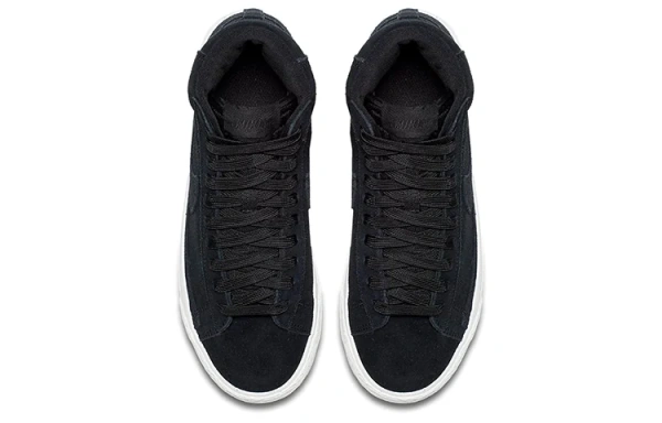 Nike Blazer Mid Топ Детский Скейтбординг Черный Замша Подростковый