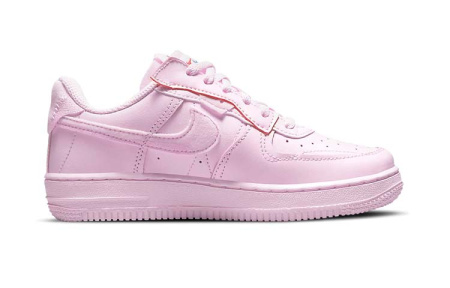 Nike Air Force 1 Модный Противоскользящий Амортизирующий Устойчивый к Износу Низкий Верх Детские Скейтбординг Розовый