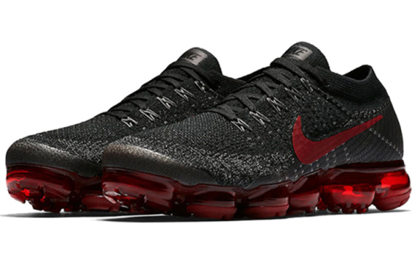 Nike VaporMax Flyknit 2 Ткань Низкий Топ Воздушная Подушка Марафон Беговые Кроссовки Мужские Черные Красные