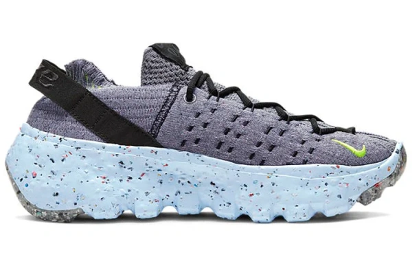 Nike Space Hippie 04 Ткань Амортизация Противоскользящий Низкий Топ Повседневная Обувь Женская Серый Зеленый