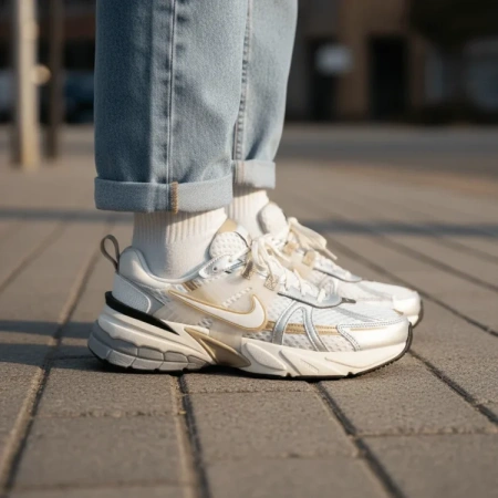 Nike V2K Run Сетка Текстиль Амортизация Противоскользящий Устойчивый к истиранию Низкий Топ
