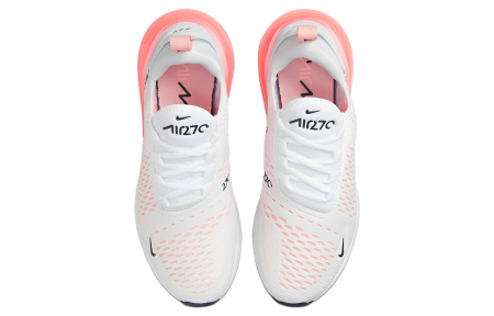 Nike Air Max 270 ESS Сетчатая ткань Текстиль Амортизация Низкий Топ Повседневная обувь Женская Белый Розовый