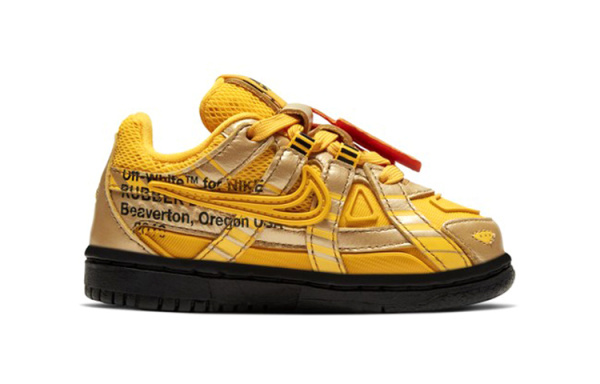 Off Белый X Nike Rubber Dunk 'Университетский Золотой' Удобная Низкая Обувь для Малышей Черный Золото Эксклюзив для Азии