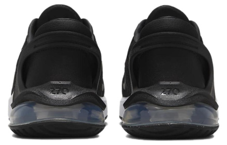 Nike Air Max 270 Амортизация Устойчивость к истиранию Дышащие Низкие Кеды для Детей Лайфстайл Черный Белый