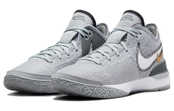 Nike LeBron NXXT Gen EP Дышащие Низкие Баскетбольные Кроссовки Мужские Серые Азиатская Версия