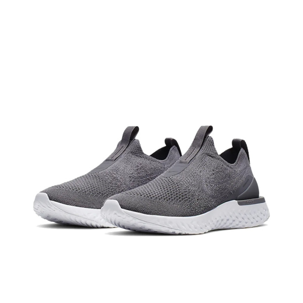 Nike Epic React Flyknit Ткань Нескользящие Легкие Низкие Повседневные Беговые Кроссовки Женские Серые