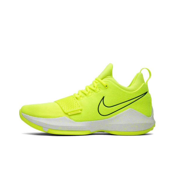Nike PG 1 Вольт Амортизация Противоскользящие Низкие Баскетбольные Кроссовки для Игры Мужские Неоново-зеленый