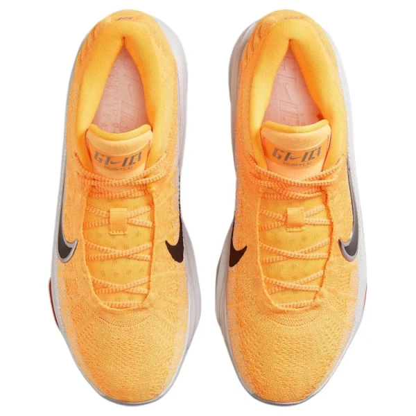 Nike GT Hustle 3 Противоскользящие Устойчивые к износу Низкие Баскетбольные кроссовки Мужские Оранжевый Серый