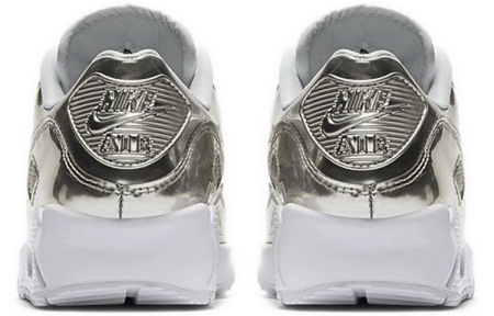 Nike Air Max 90 Low Топ Повседневные беговые кроссовки Женские Серебряные