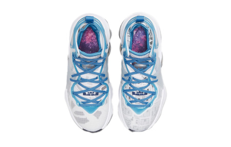 Nike Lebron 19 Space Jam High Топ Детские Баскетбольные Кроссовки Серебристо-Серый Синий