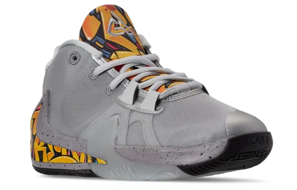 Nike Устойчивые к истиранию MID Топ Готовый к игре Детские баскетбольные кроссовки Серый