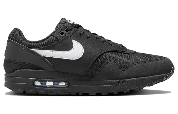 Nike Air Max 1 Износостойкие Низкие Повседневные Беговые Кроссовки Мужские Черно-Белые