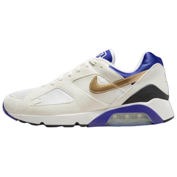 Nike Air Max 180 Low Беговые кроссовки Унисекс Белый Синий Желтый