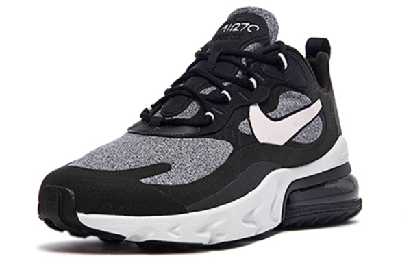 Nike Air Max 270 React Low Беговые кроссовки Мужские Черные Серые