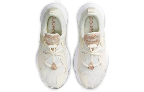 Nike SuperRep Groove Амортизация Противоскользящие Устойчивые к истиранию Низкие Кроссовки для тренировок Женские Экрю