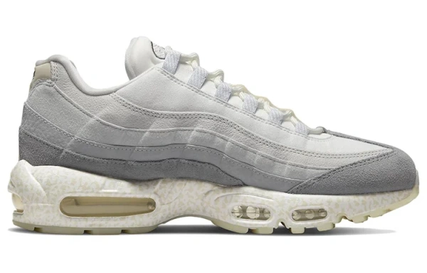 Nike Air Max 95 Винтаж Низкие Беговые Кроссовки Унисекс Белые Серые