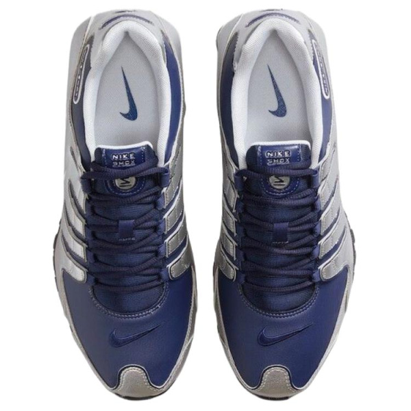 Nike Shox NZ Series Беговые кроссовки Мужские Серебристо-Синие