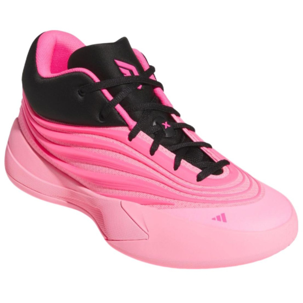 Adidas Dame 10 противоскользящие устойчивые к истиранию низкие баскетбольные кроссовки унисекс розовые черные