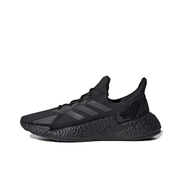 Adidas X9000l4 Винтаж Сетчатая Ткань Текстиль Низкие Беговые Кроссовки Унисекс Черные