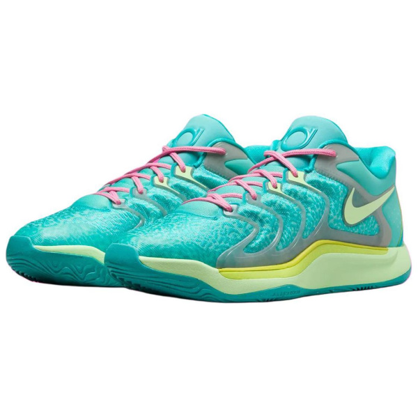 Jonquel Jones X Nike KD 17 Low Баскетбольные кроссовки Унисекс Синие Зеленые Азиатская версия